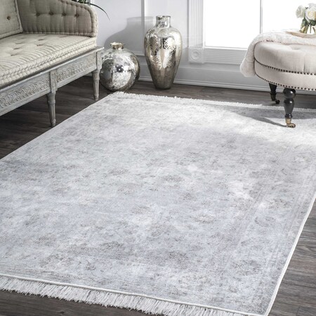 Nuloom Elyse Vintage Floral Fringe Area Rug 9ft x 12ft DCRS02B-9012